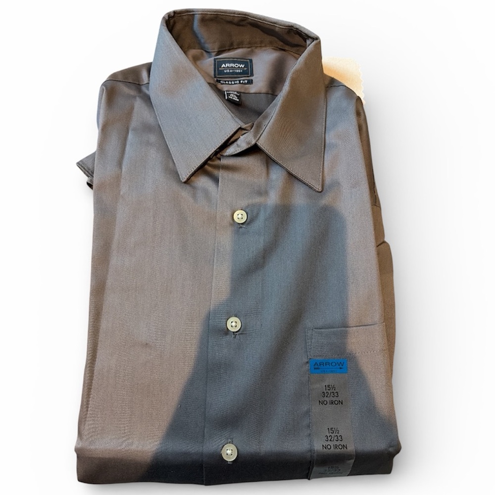 NWT ARROW Classic Fit Men’s Dress Shirt 15 1/2 32/33